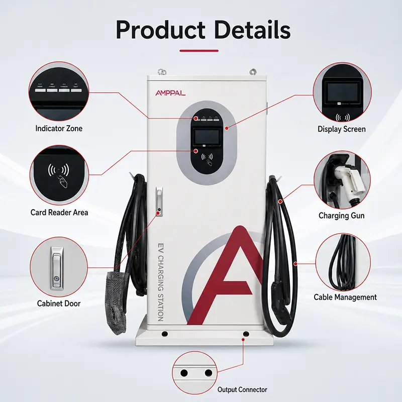 40kW Commercial Integrated DC EV Charging Station for Public Parking
